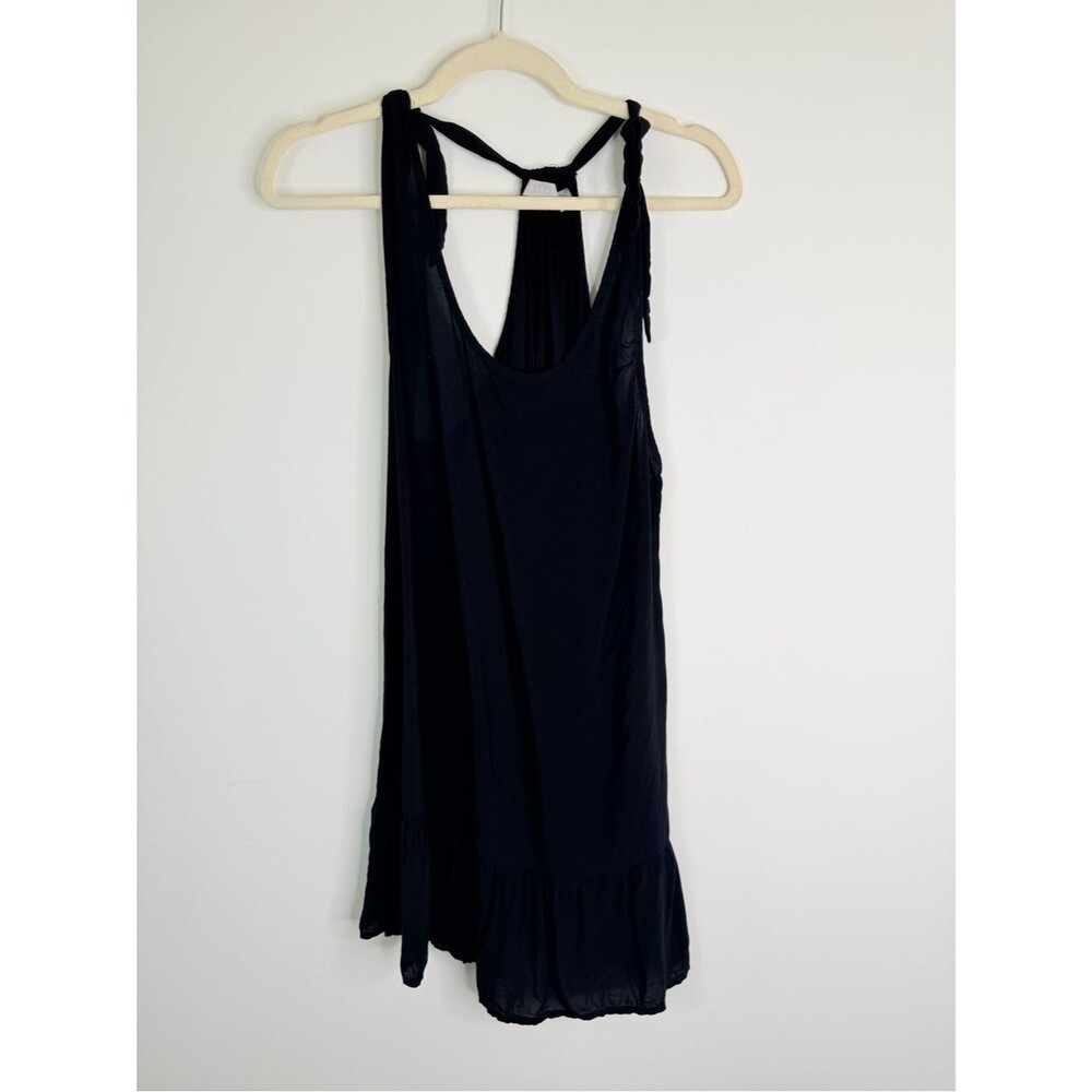 CHELSEA28 Black Swim Coverup Dress Tie - Shoulder Lightweight Size MD